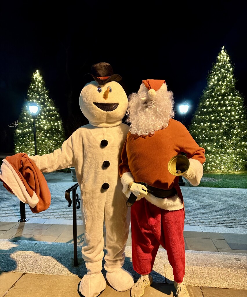 (PHOTO: The annual lighting of the Resurrection Church Christmas trees was held on Saturday, December 7, 2024. The annual event included a visit from Santa Claus and Frosty the Snowman. Contributed.)