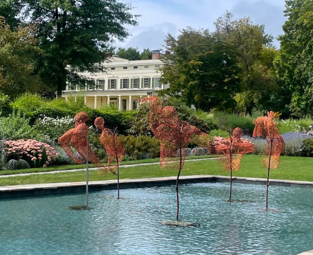 (PHOTO: The Rich Soil sculpture installation by Kristine Mays at the Jay Heritage Center gardens, 2024. Contributed.)