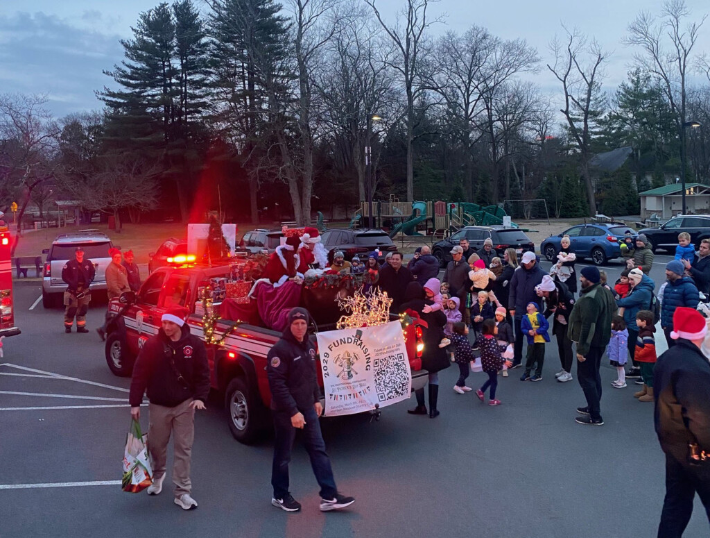 (PHOTO: The Rye FD's Local 2029 union made the rounds with Santa Claus on Sunday, December 15, 2024 as part of its annual Candy Cane Run. Credit: Local 2029.)