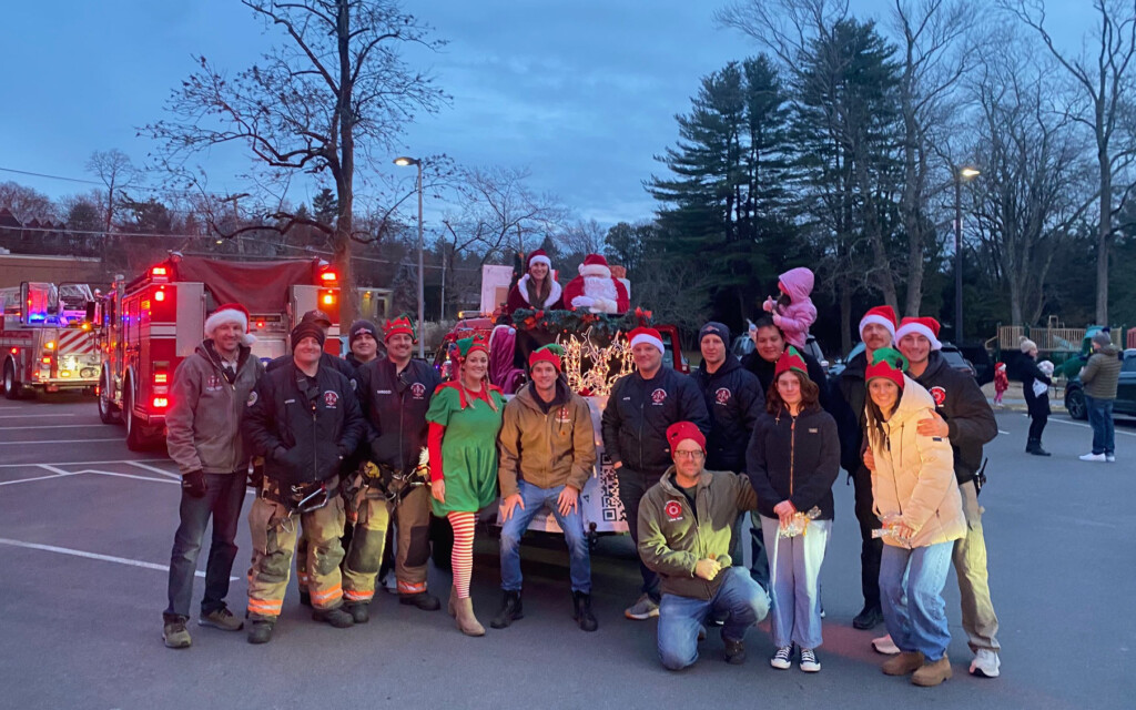 (PHOTO: The Rye FD's Local 2029 union made the rounds with Santa Claus on Sunday, December 15, 2024 as part of its annual Candy Cane Run. Credit: Local 2029.)