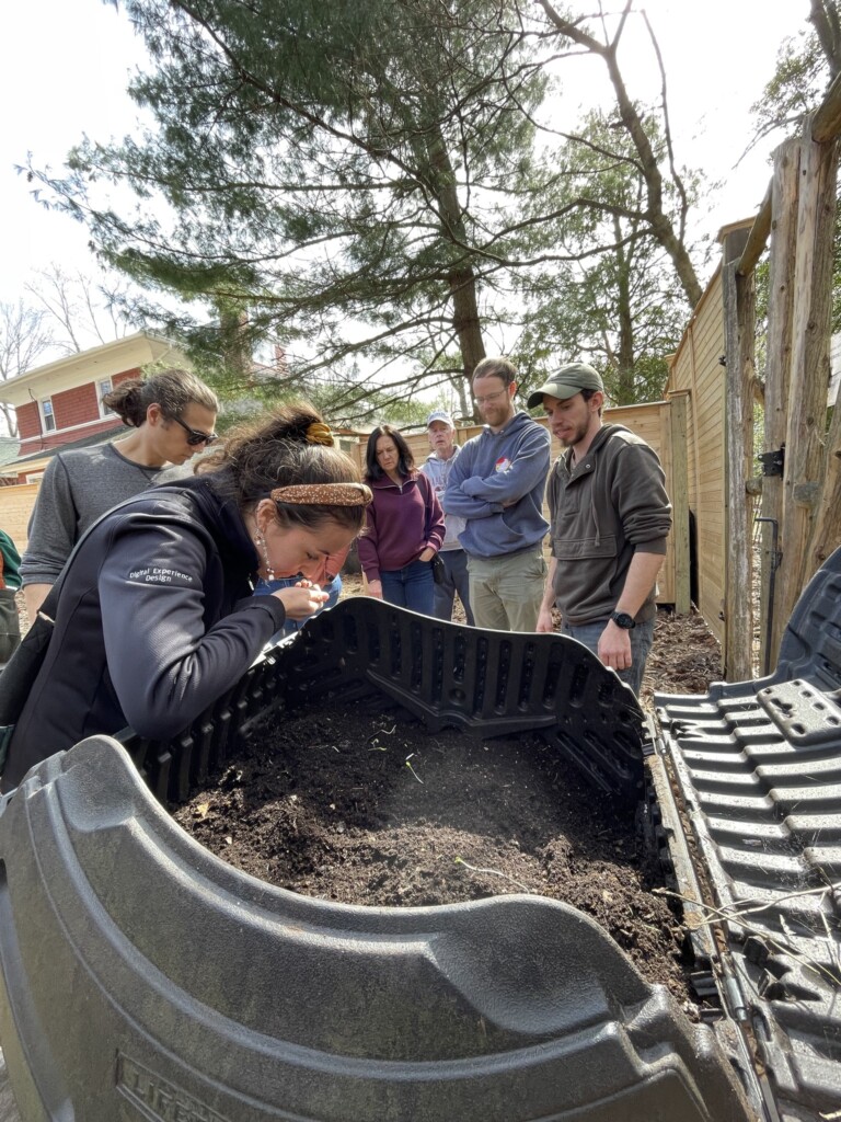 (PHOTO: Friends of Rye Nature Center ran a workshop in the spring of 2024 with WeRadiate about how composting benefits our forests and homes. Contributed.)