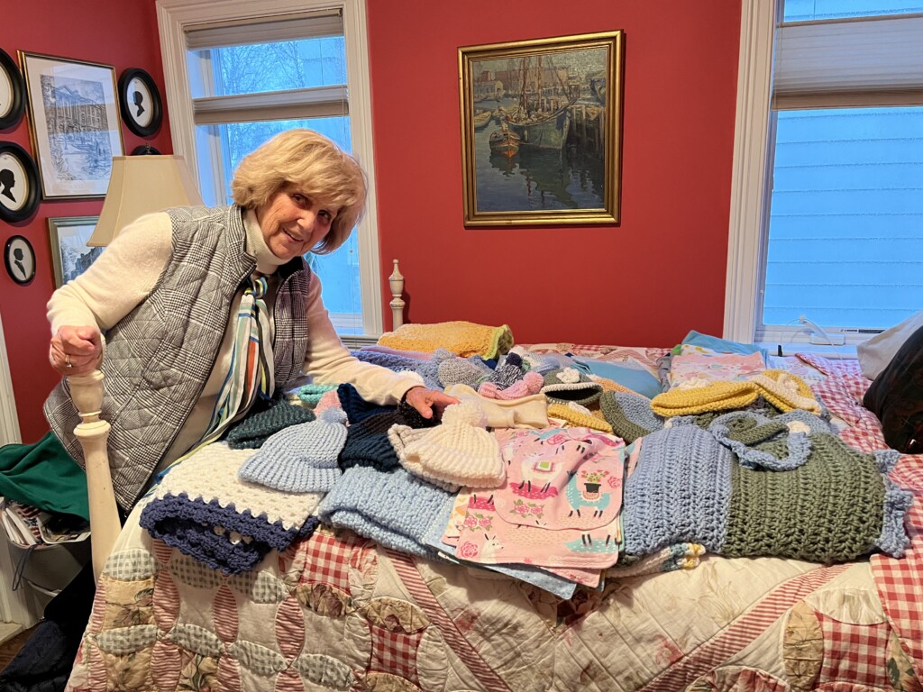 (PHOTO: Some of the goods created at The Woman's Club of Rye's monthly stitch and chat gatherings. Contributed.)