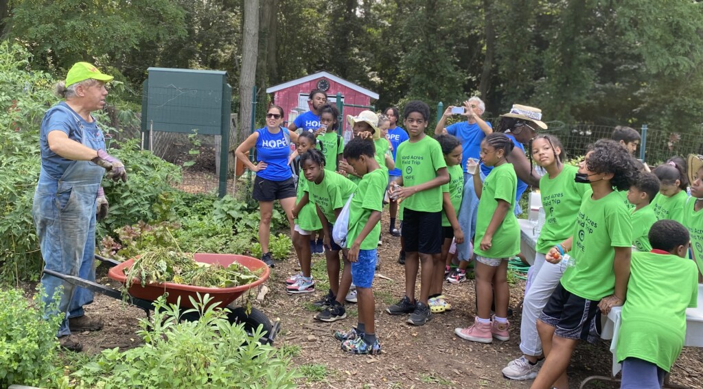 (PHOTO: HOPE Community Services summer enrichment program with Rye resident Natalie Auerbach, who runs the group’s summer programming. Contributed.)