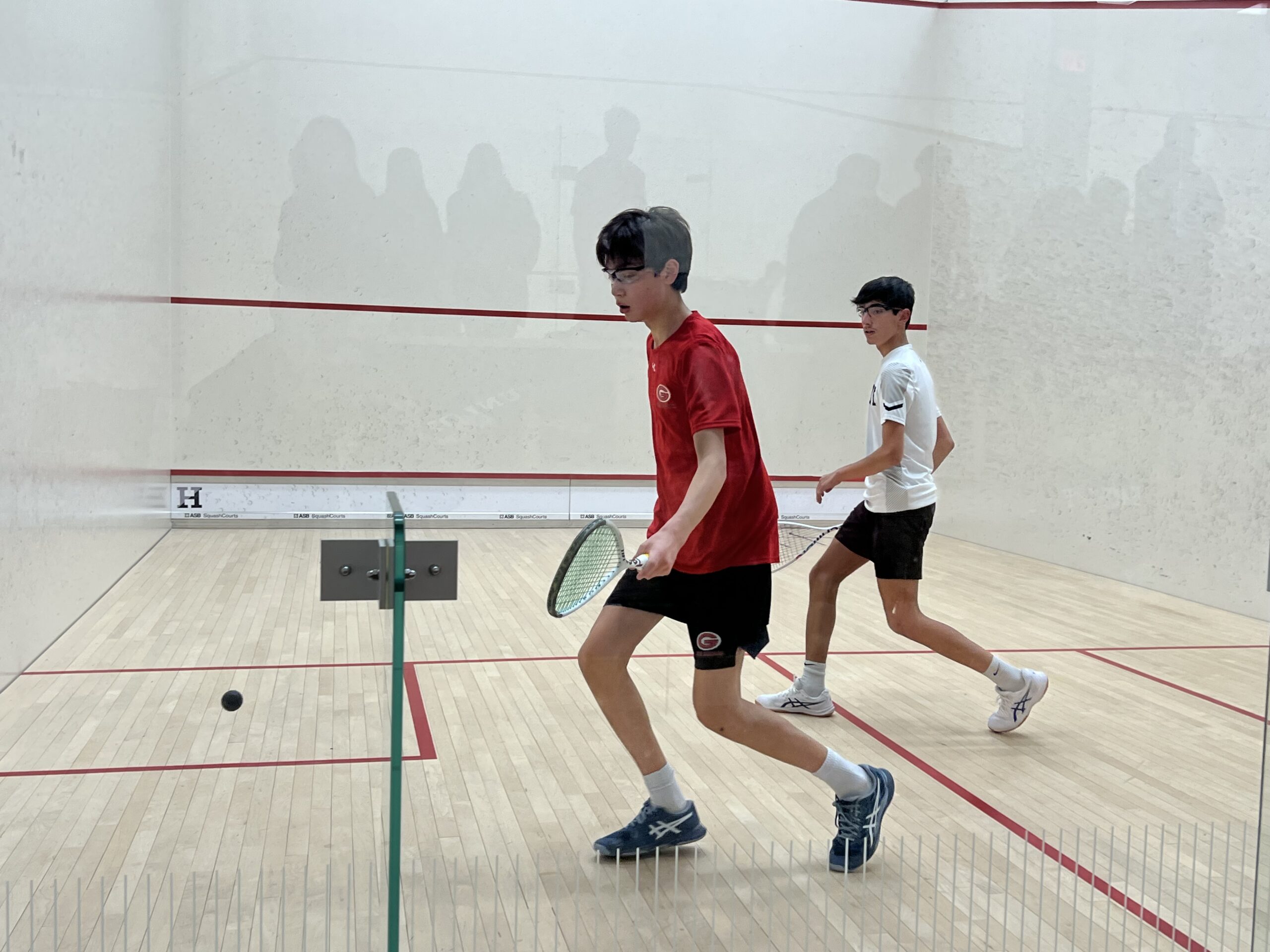 (PHOTO: Rye's Nate Kim-Reuter playing at Hackley on January 23, 2025. Contributed)