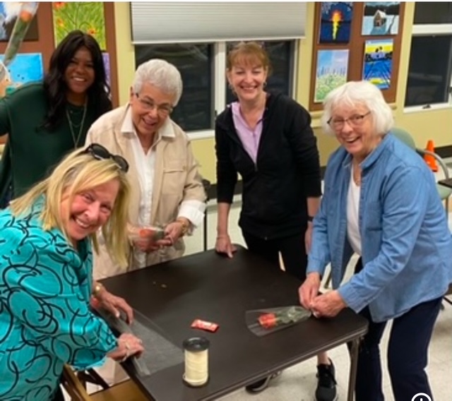 (PHOTO: From left to right: former board member Joan Feinstein, Roz Carvin, Patricia Rinello, Robyn Weintraub and former board member Barbara Brun. Contributed.)