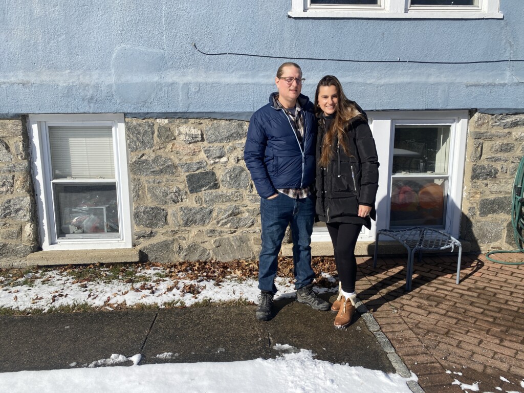 (PHOTO: Toby Waring and Kelly Mitten at their 219 Central Avenue home on Sunday, January 20, 2025.)