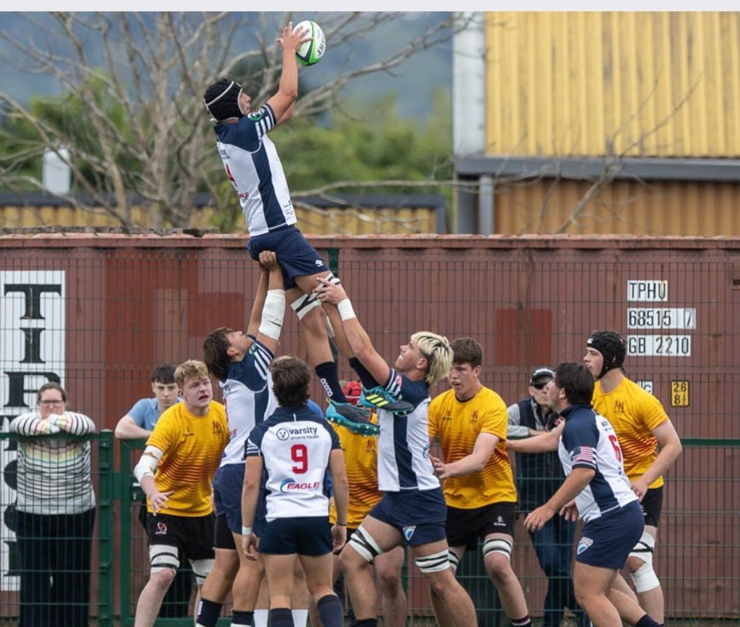 (PHOTO: Fitzpatrick (#4 leaping) playing in Ireland during July of 2024. Contributed)