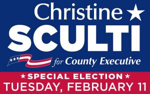 (PHOTO: Republican Christine Sculti, running for County Executive in the special election on Tuesday, February 11, 2025, has many ties to the City of Rye. Contributed.)