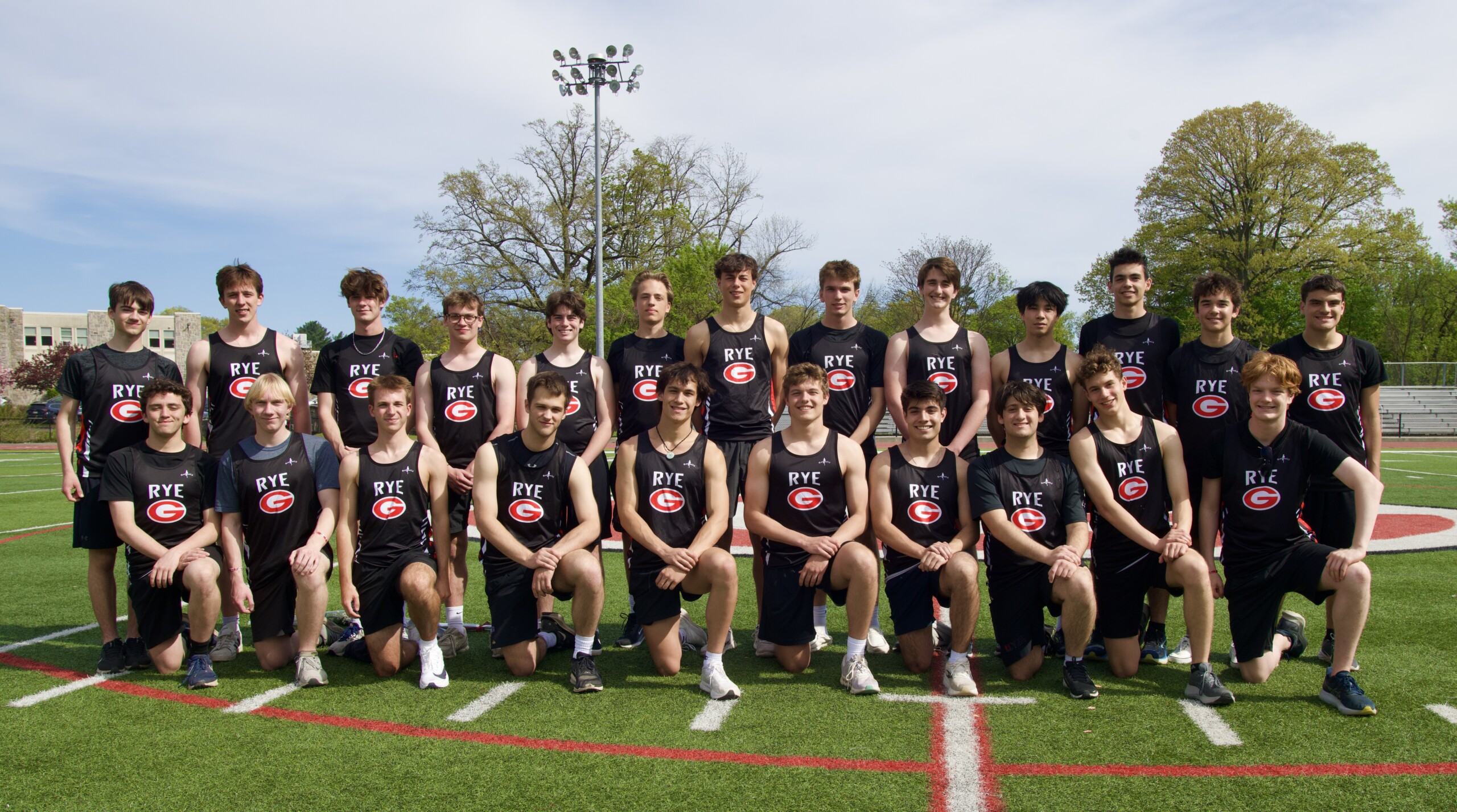 (PHOTO: The league-champion 2025 Rye Boys Varsity Outdoor Track and Field Team. Contributed.)
