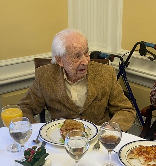 Harry Fleish, 105 year old resident of The Osborn