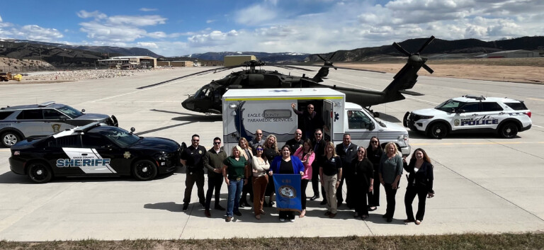 (PHOTO: Rye PD Detective Christopher Salguero (second from left) recently completed a Master Public Information Officer (PIO) certification in Eagle, Colorado. Along with other officers, he manages the department's social media. Contributed.)