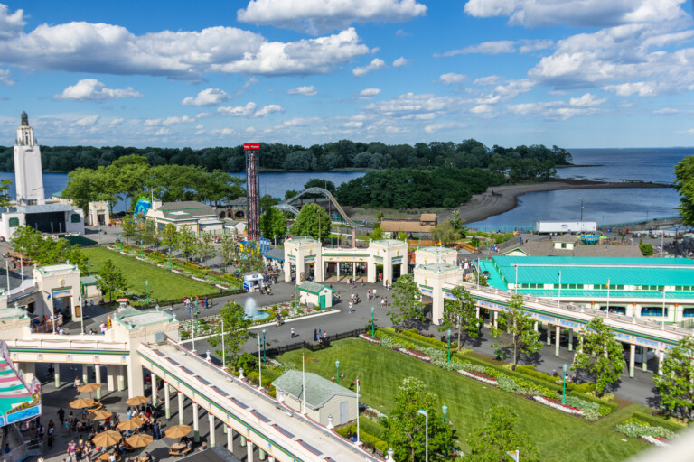 (PHOTO: A bird's eye view on Rye Playland. File photo 2024. Credit: Alex Lee.)