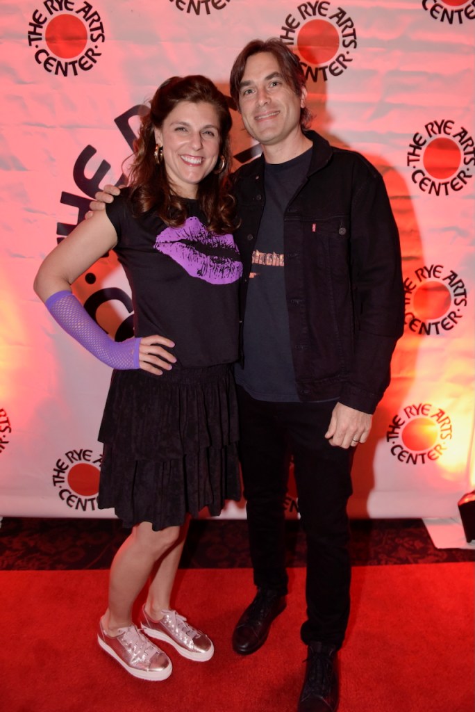 (PHOTO: The Rye Arts Center’s annual benefit Studio 51 on May 15, 2025, raised a record $320,000. Liz Woods of Ryemarkable Moms and her husband Brian. Contributed. Credit: Leslye Smith.)