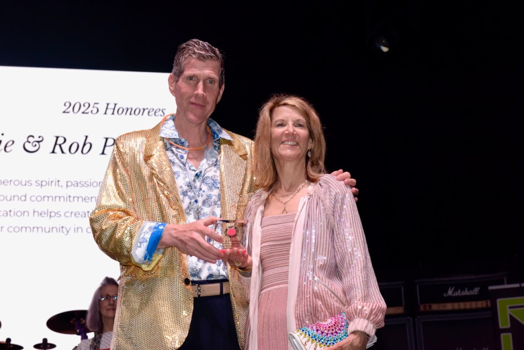 (PHOTO: The Rye Arts Center’s annual benefit Studio 51 on May 15, 2025, raised a record $320,000. Honorees Rob & Laurie Platek. Contributed. Credit: Leslye Smith.)