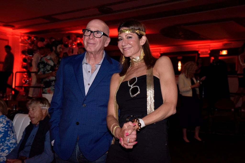 (PHOTO: The Rye Arts Center’s annual benefit Studio 51 on May 15, 2025, raised a record $320,000. Serge Nivelle and Rye Arts Center Board Member Hayley Nivelle. Contributed. Credit: Leslye Smith.)