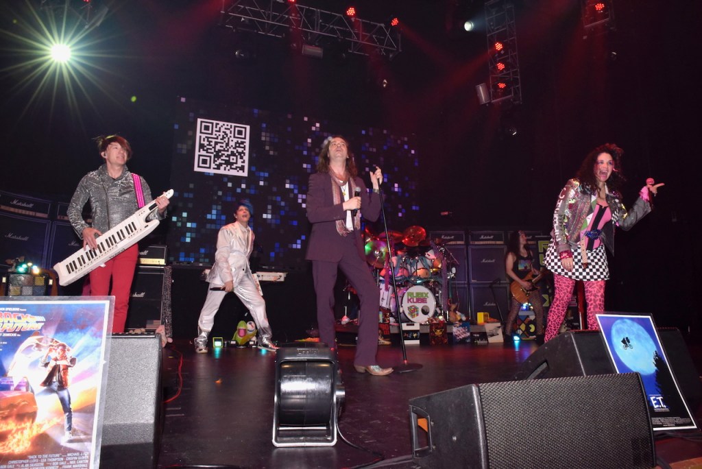 (PHOTO: The Rye Arts Center’s annual benefit Studio 51 on May 15, 2025, raised a record $320,000. Rubix Kube 80's Tribute Band with special guest, Constantine Maroulis. Contributed. Credit: Leslye Smith.)