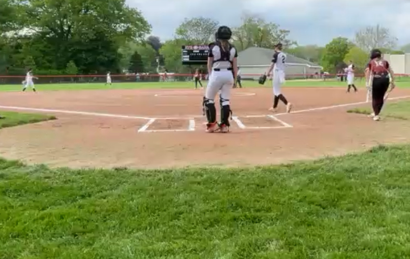 (PHOTO: Rye Softball in the field against Harrison on Thursday, May 8. Credit: GAme Changer.)