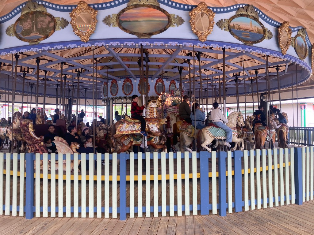 (PHOTO: Opening day for Rye Playland on May 24, 2025. The Grand Carousel.)