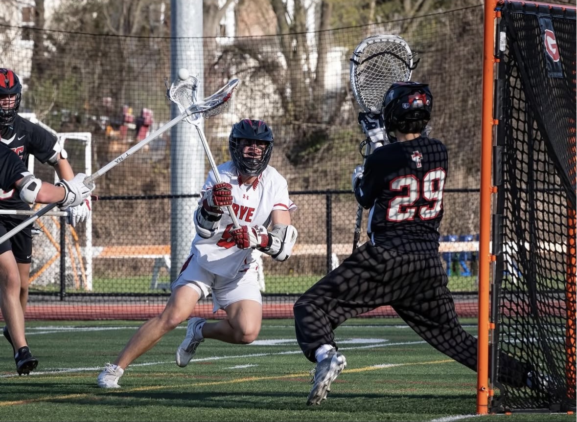 (PHOTO: Rye Boys Lacrosse's Tucker Hess was named Athlete of the Month for April 2025. Contributed.)