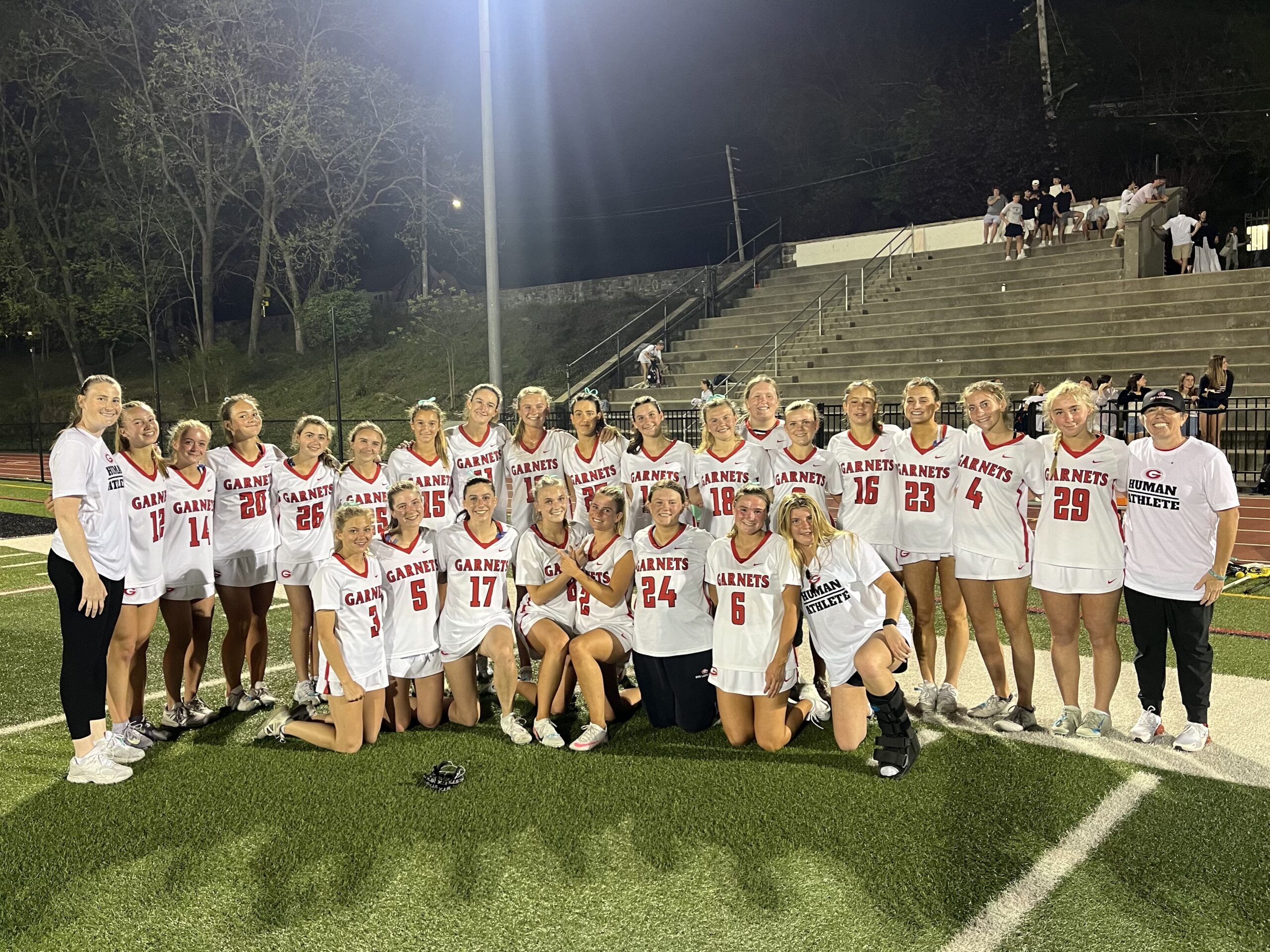 (PHOTO: The Rye Girls Lacrosse Team after their 15-5 win over Bronxville on Friday, May 2, 2025. Contributed.)