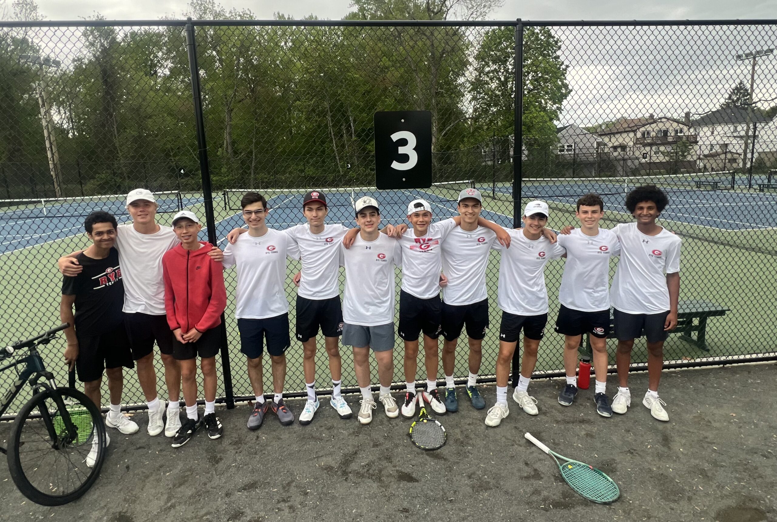 (PHOTO: The Rye Boys Tennis Team from Wednesday, May 7. Contributed.)