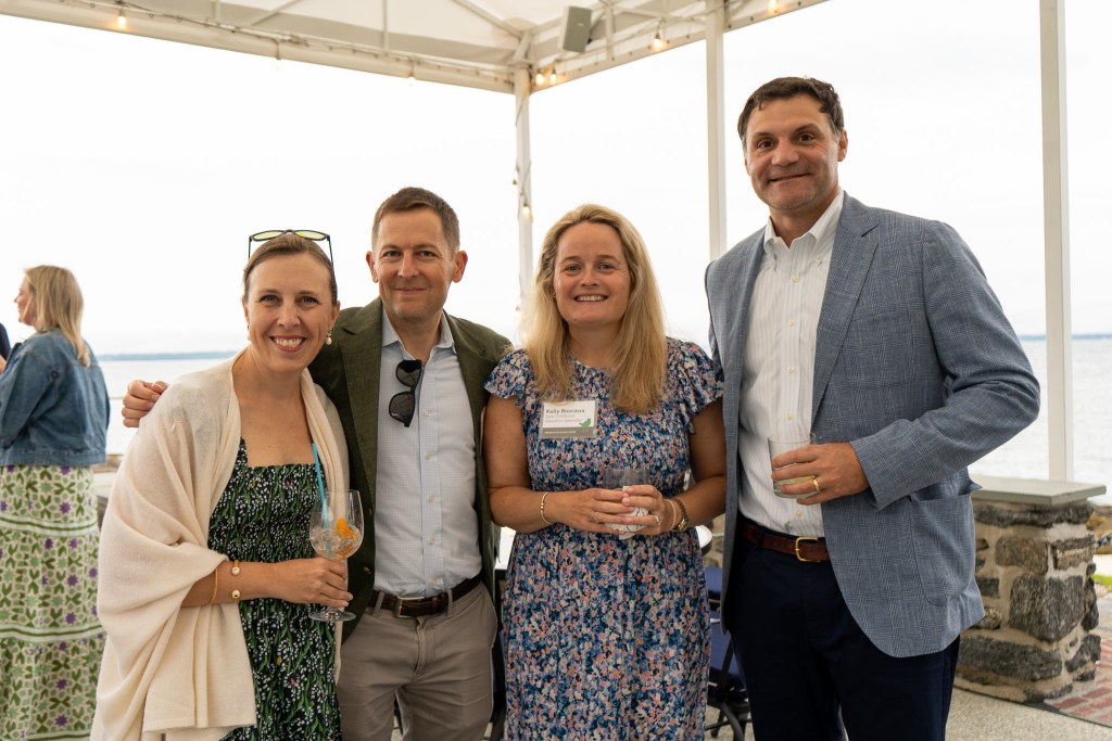 (PHOTO: The Friends of Rye Nature Center (FRNC) raised over $160,000 at its annual Nature Access Fund (NAF) Benefit fundraiser on Friday, May 30, 2025. Left to right: Jen and Brian McArdle, Kelly and Ernie Bourassa. Contributed.)