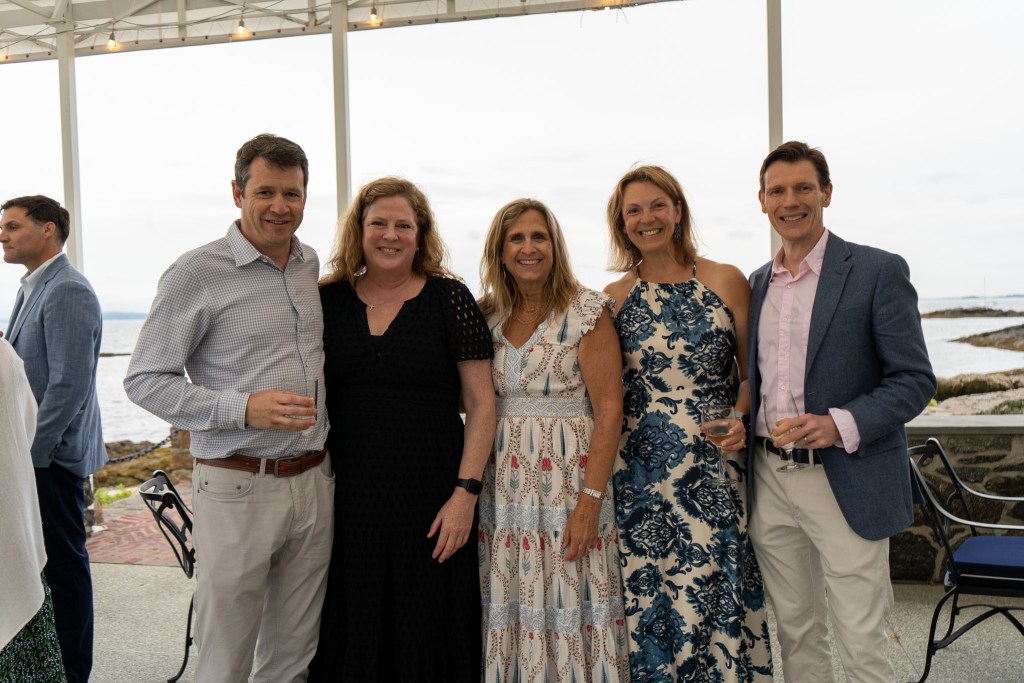 (PHOTO: The Friends of Rye Nature Center (FRNC) raised over $160,000 at its annual Nature Access Fund (NAF) Benefit fundraiser on Friday, May 30, 2025. James Engerran, Jen Malone Eckerson, Julie Engerran, Jen and David Crozier. Contributed.)