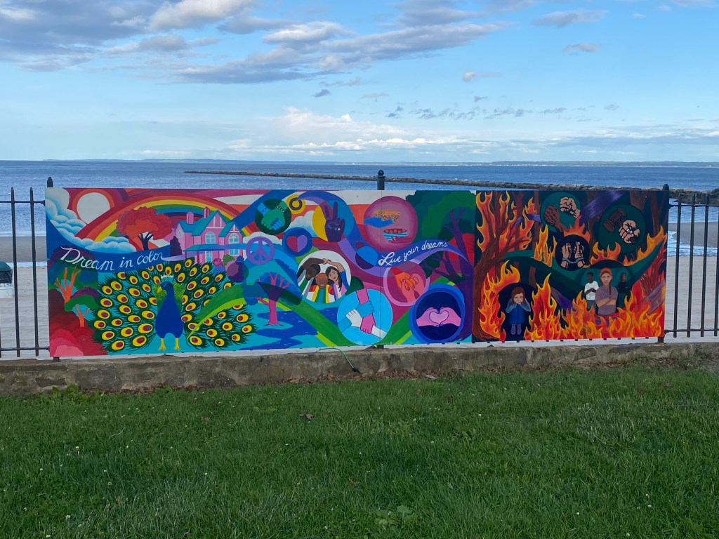 (PHOTO: The Fifth Annual Pride Month Celebration was held in Rye Town Park on May 31, 2025, organized by the Town of Rye, Rye Town Park, and pRYEde. The new pride mural.)