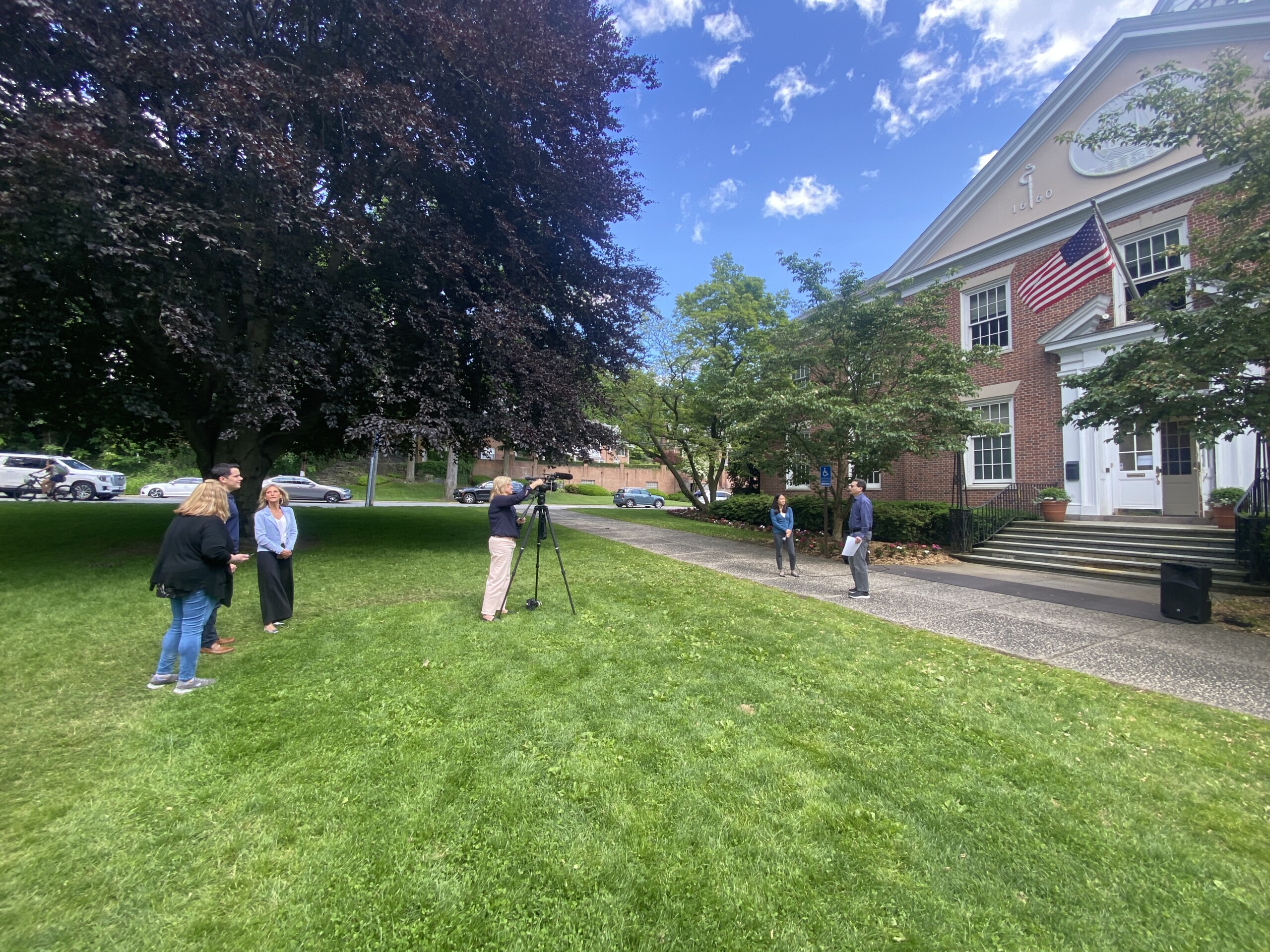(PHOTO: The 5th annual pride flag raising at Rye City Hall on Monday, June 2, 2025.)