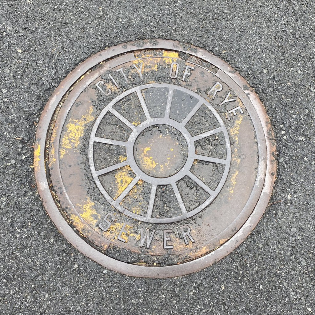 (PHOTO: A City of Rye sewer manhole cover. File photo.)