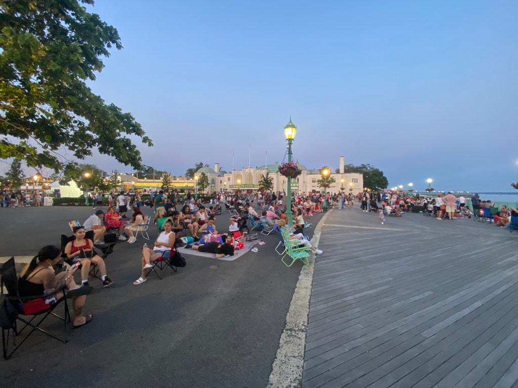 (PHOTO: The crowd waiting for fireworks at Rye Playland on July 4, 2025.)