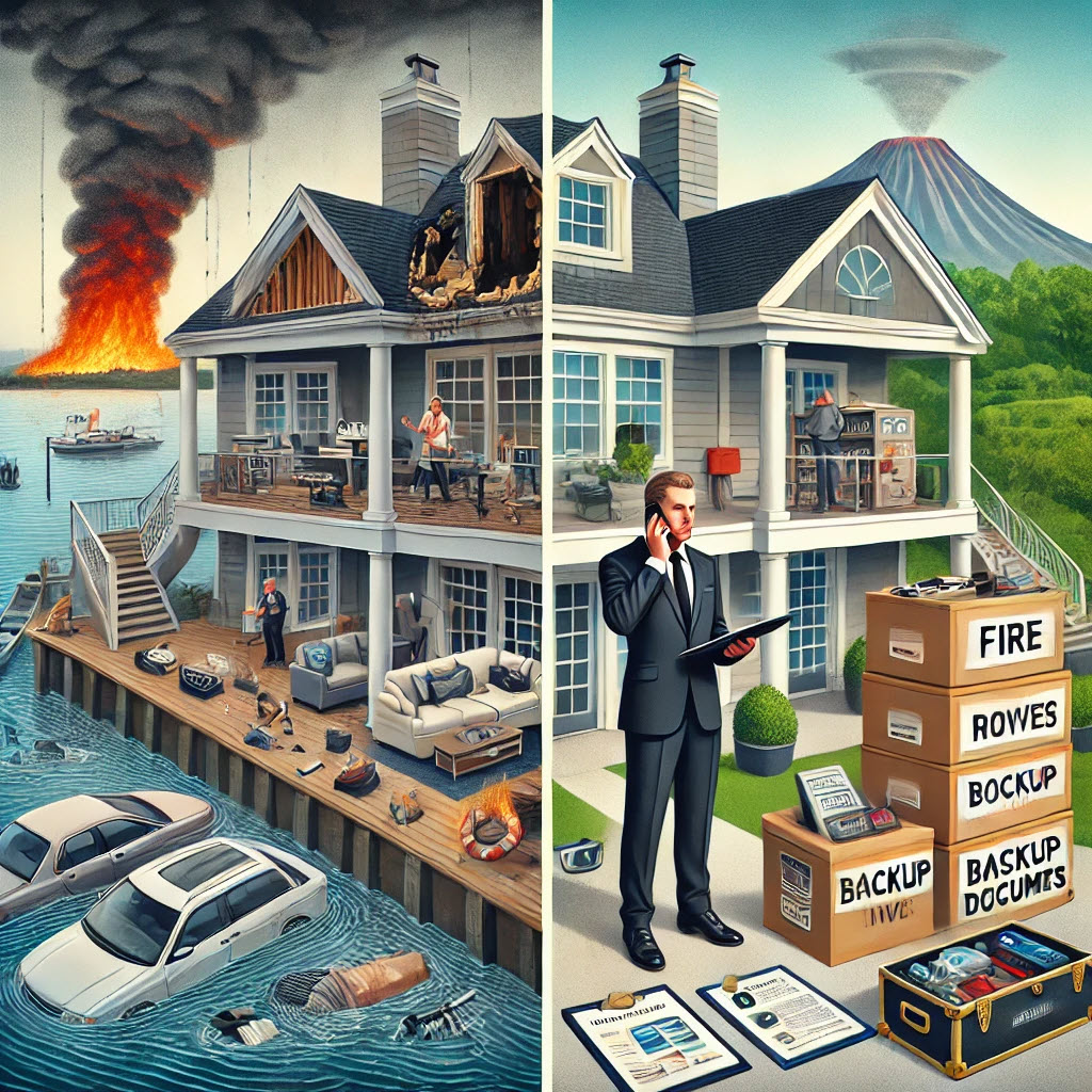 DALLE 2025-08-18 Holding Court - disaster preparedness set in Rye, New York