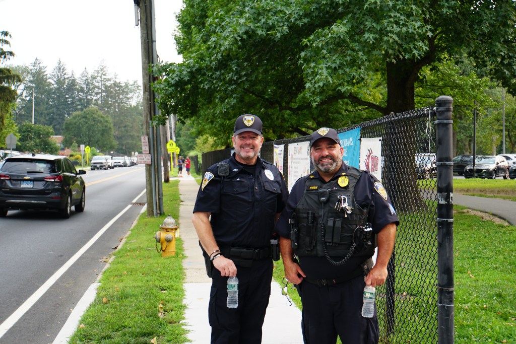 (PHOTO: Rye PD held its third annual National Night Out on August 5, 2025 at Rye Recreation. Rye PD Auxillary officers. Credit: Eli Chopra.)
