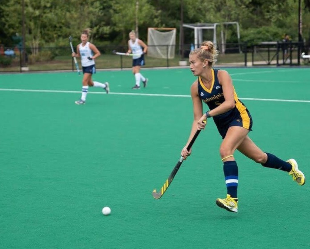 (PHOTO: Valerie Perkins played field hockey at Quinnipiac University. Contributed.)