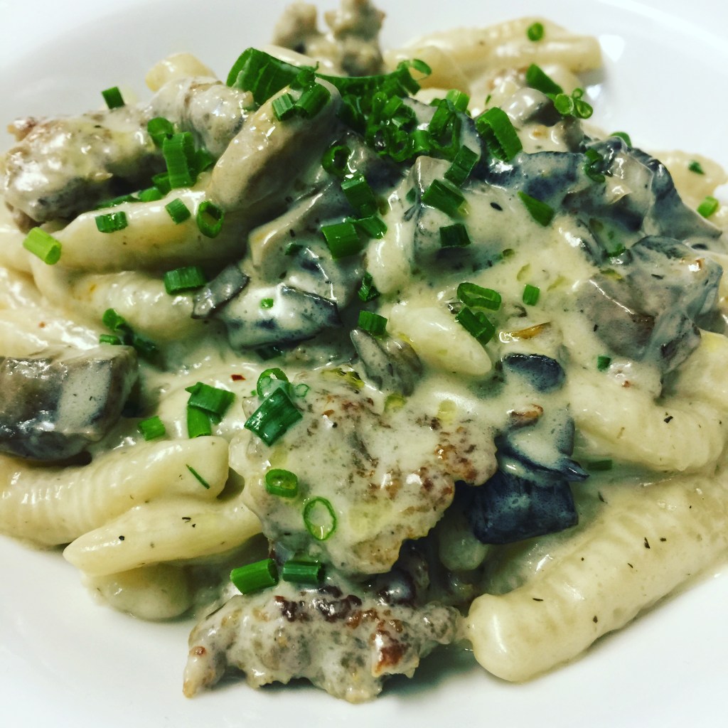 (PHOTO: The cavatelli broccoli rabe with sausage and cream sauce at On The Way Cafe. Contributed.)