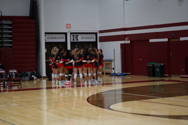 (PHOTO: The Rye Volleyball team from their match against Harrison on September 15, 2025. Credit: Tatia Chkheidze.)