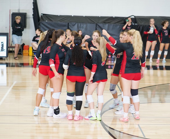 (PHOTO: The Rye Volleyball team from a match against Brewster on Saturday, September 27. Credit: Tatia Chkheidze.)