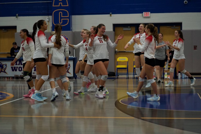 (PHOTO: The Rye Volleyball team from a four-set win on September 29, 2025. They recently defeated Ardsley 3-0 on September 30. Credit: Tatia Chkheidze.)