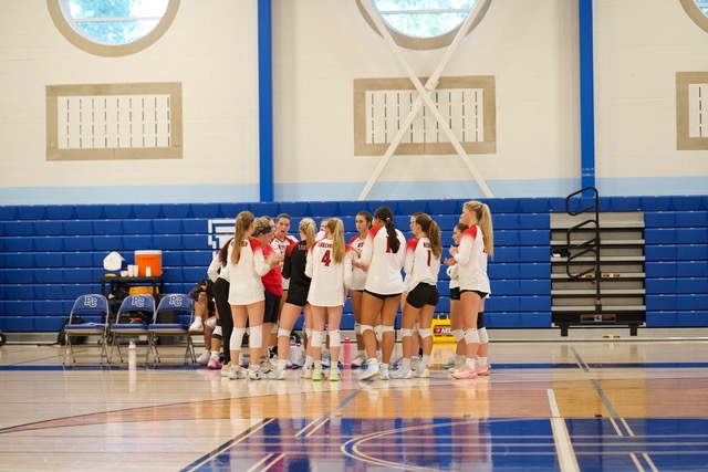 (PHOTO: The 2025 Rye Varsity Volleyball team from a 3-0 win vs. Port Chester on Saturday, September 13. Credit: Tatia Chkheidze.)