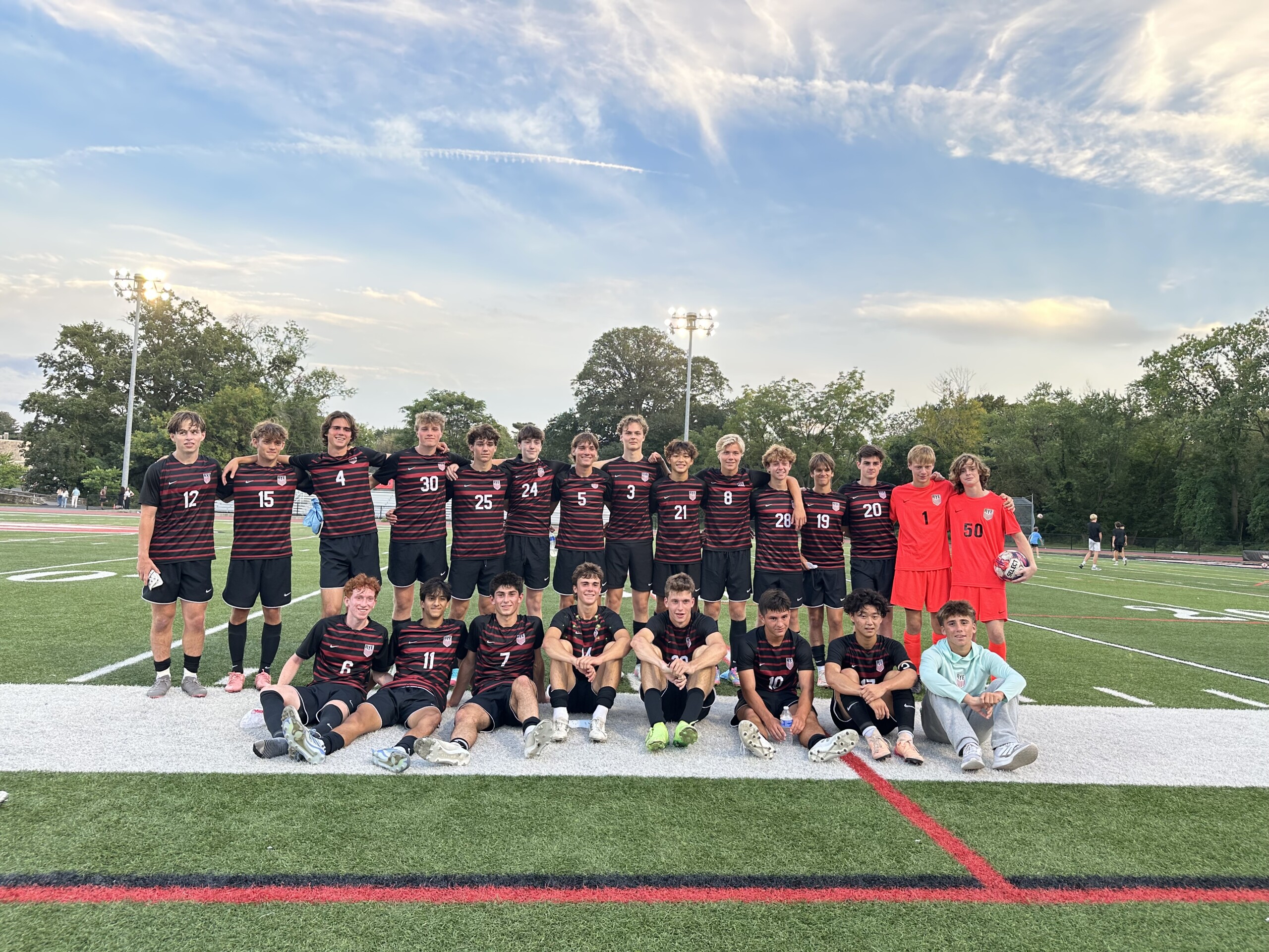 (PHOTO: The 2025 Rye Boys Soccer team. Credit: Daniel Arredondo.)
