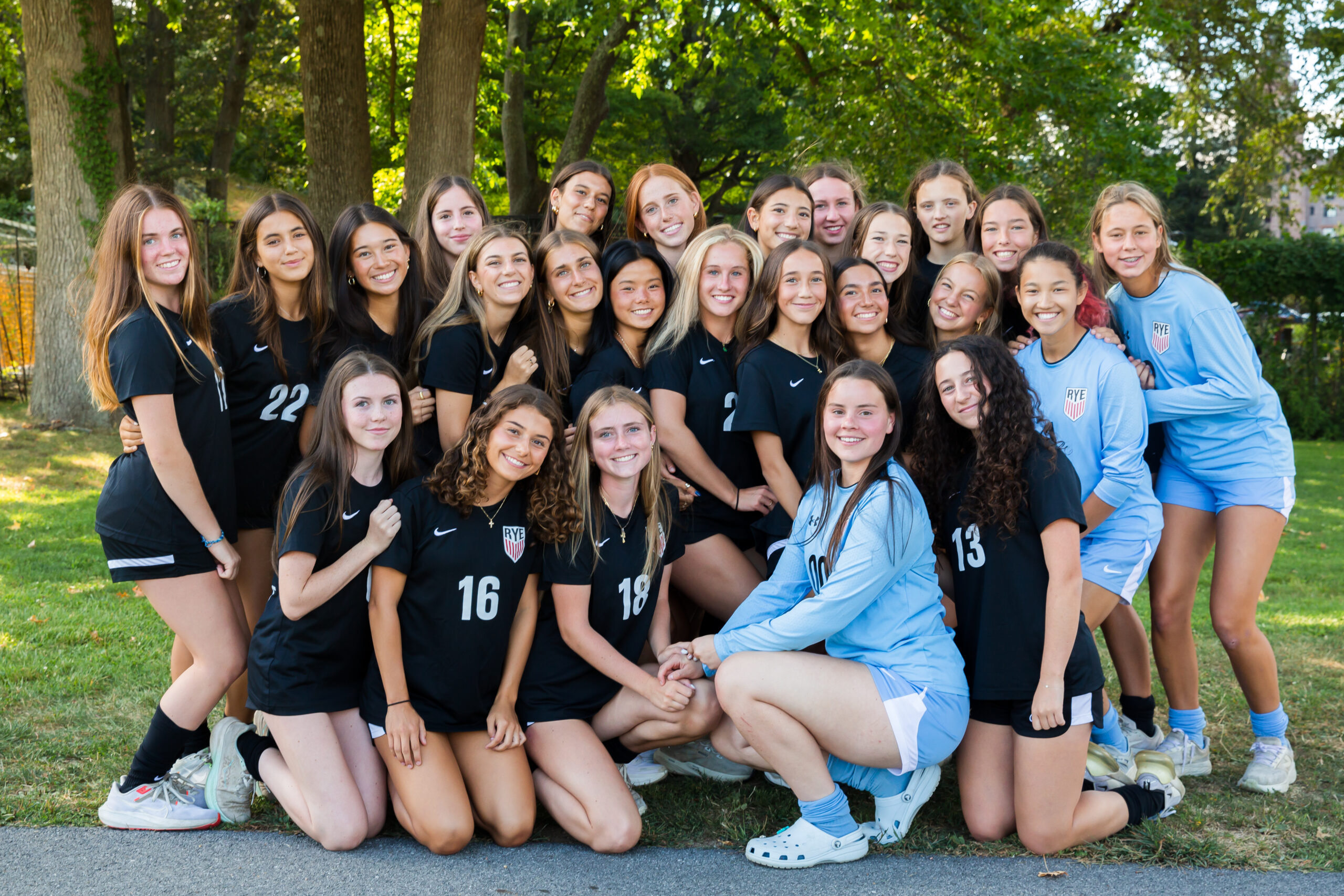 (PHOTO: The Rye Girls Soccer team after their 0-0 draw vs. Eastchester on September 9, 2025. Contributed.)