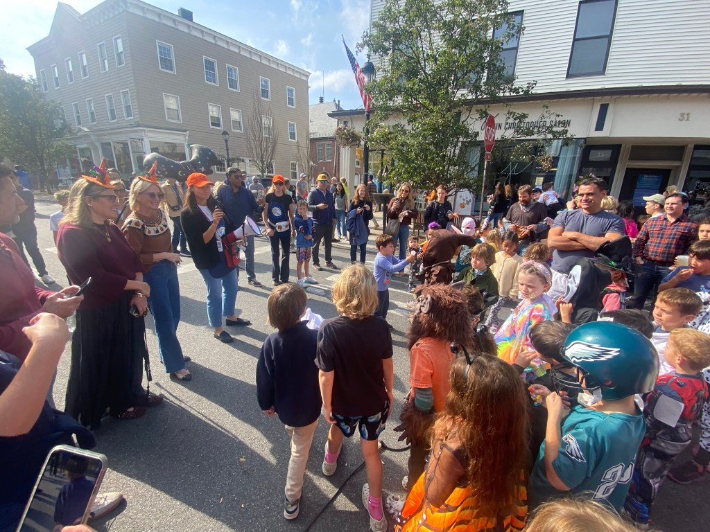 (PHOTO: The 72nd Annual Halloween Window Painting (and second annual parade) on Purchase Street in Downtown Rye, NY on October 19, 2025.)
