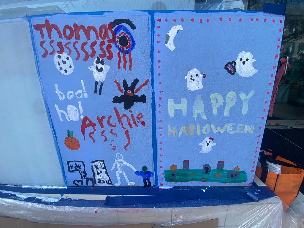 (PHOTO: The 72nd Annual Halloween Window Painting (and second annual parade) on Purchase Street in Downtown Rye, NY on October 19, 2025.)