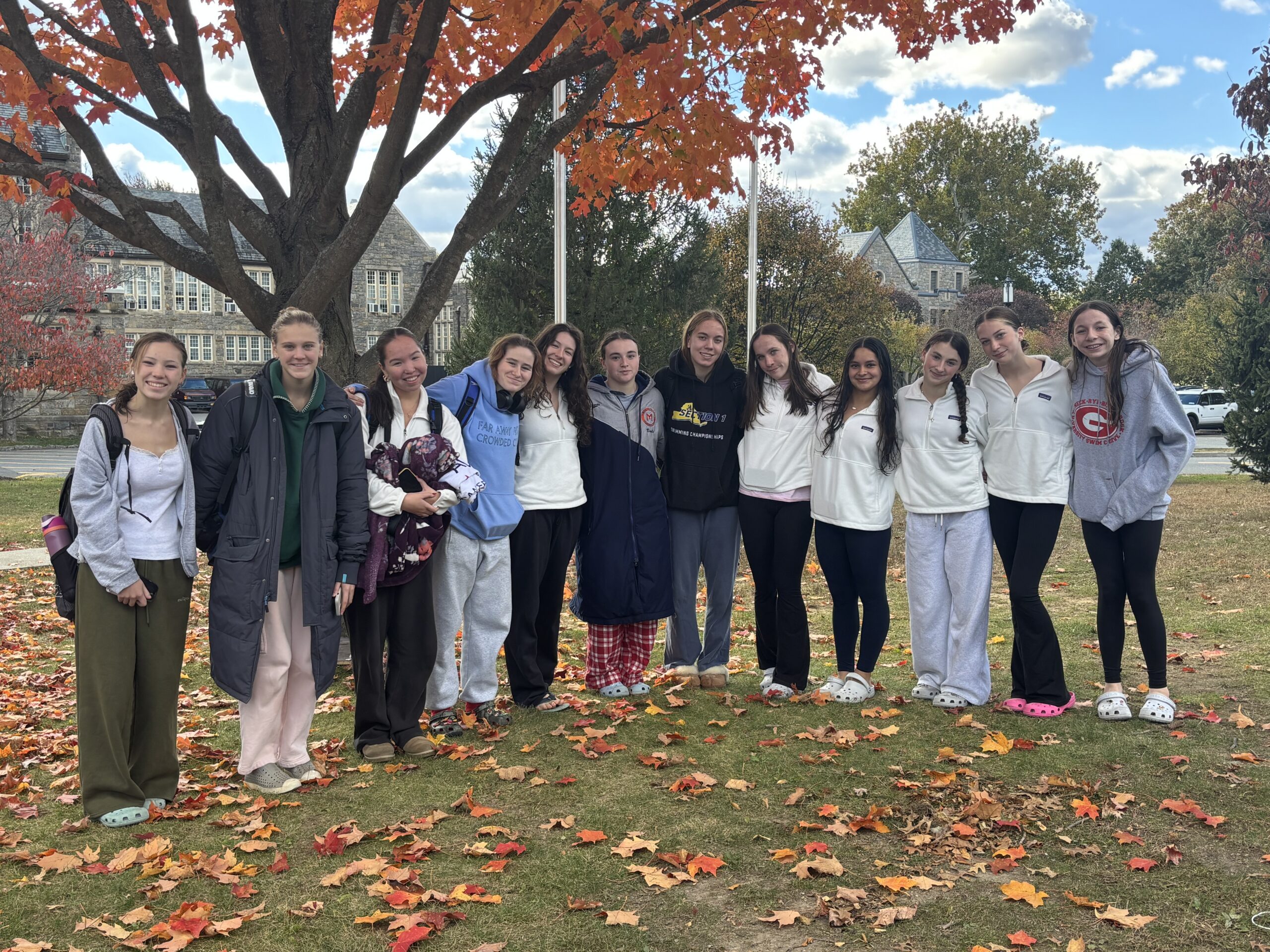(PHOTO: The Rye - Rye Neck - Blind Brook Swim and Dive team after the Conference 4 Co-op meet on October 24-25, 2025. Contributed.)