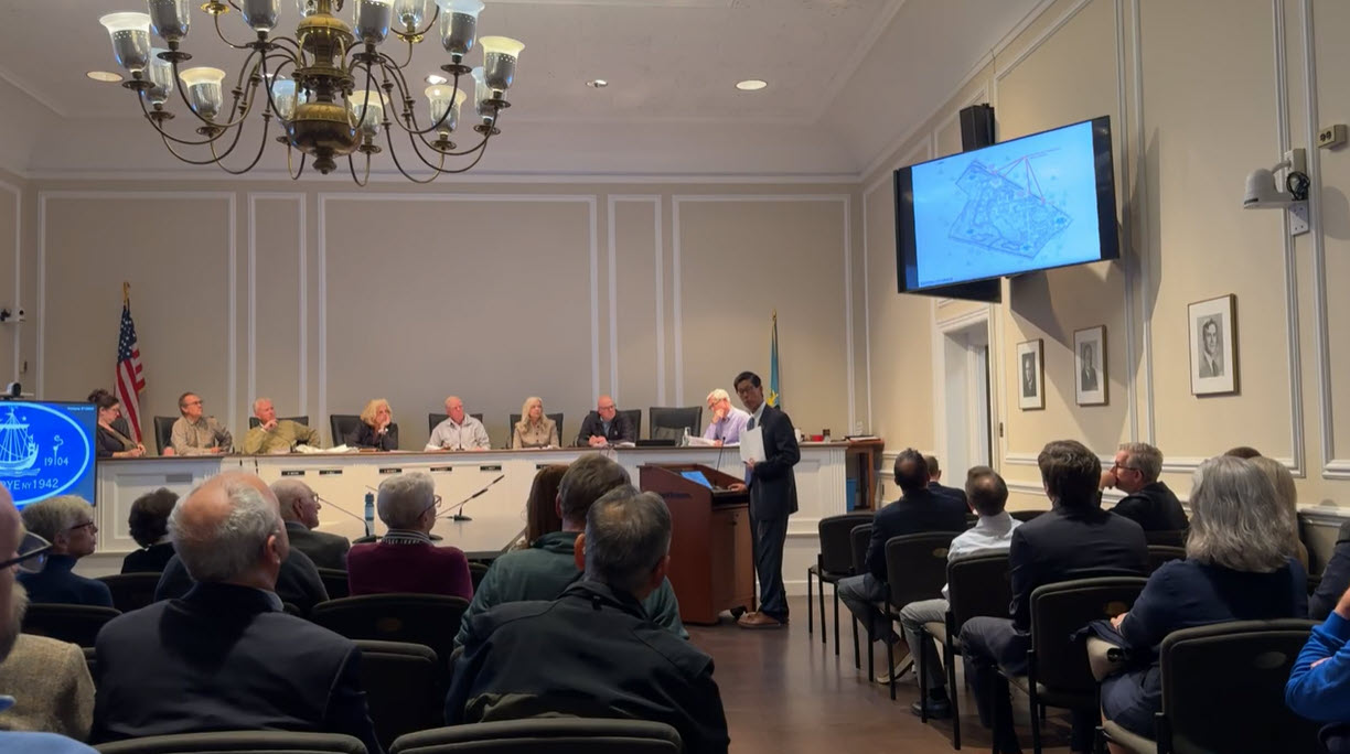 (PHOTO: The Rye Planning Commission public hearing held its second public hearing on The Osborn on Tuesday, October 14, 2025.)