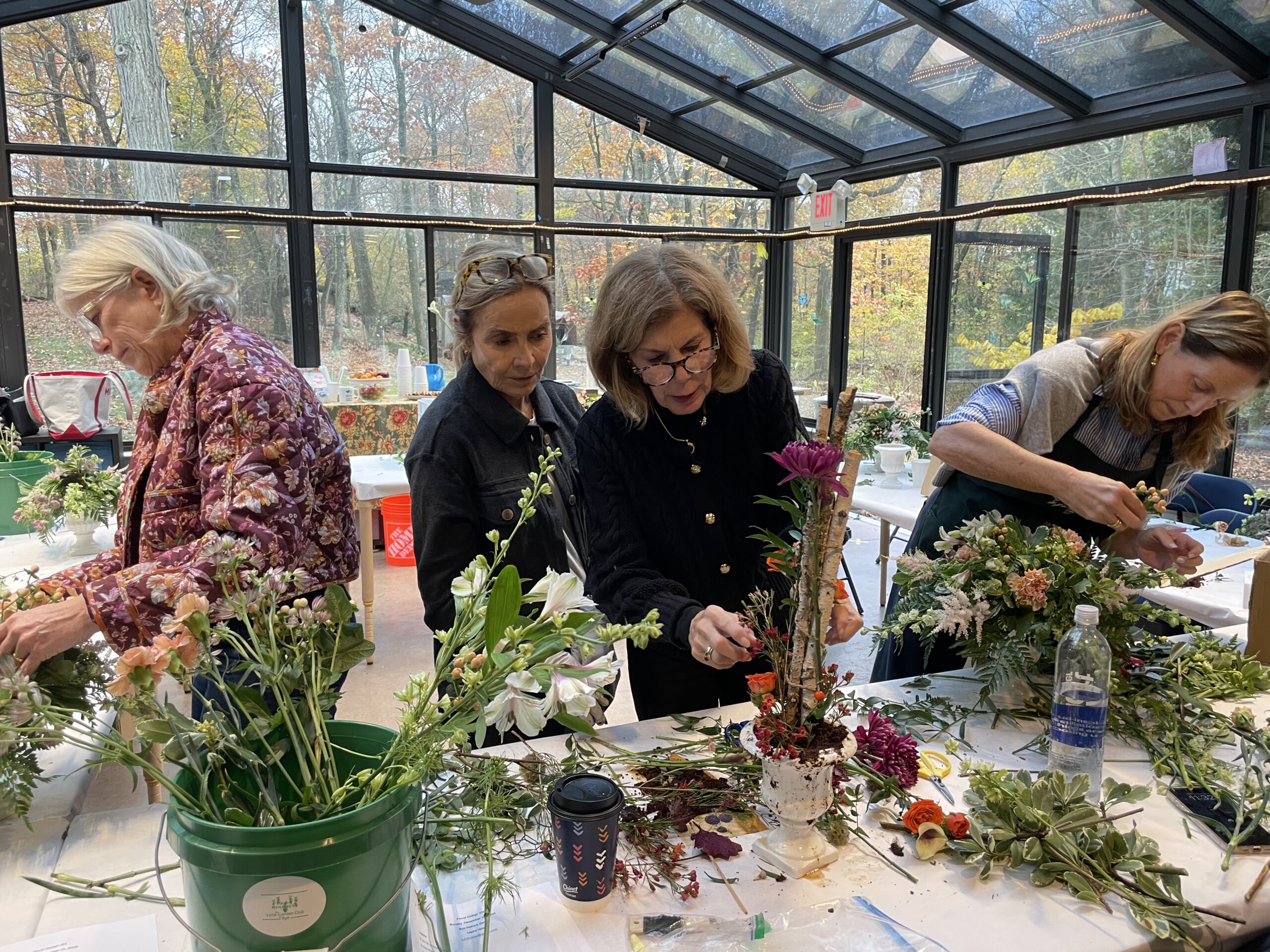 (PHOTO: The Little Garden Club hosting a floral design workshop. Contributed.) 