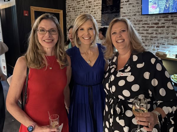 (PHOTO: Chris Howe at the 75th celebration of the Junior League of Westchester on the Sound with Kate Snow and Melissa Keras-Donaghy. Contributed.)