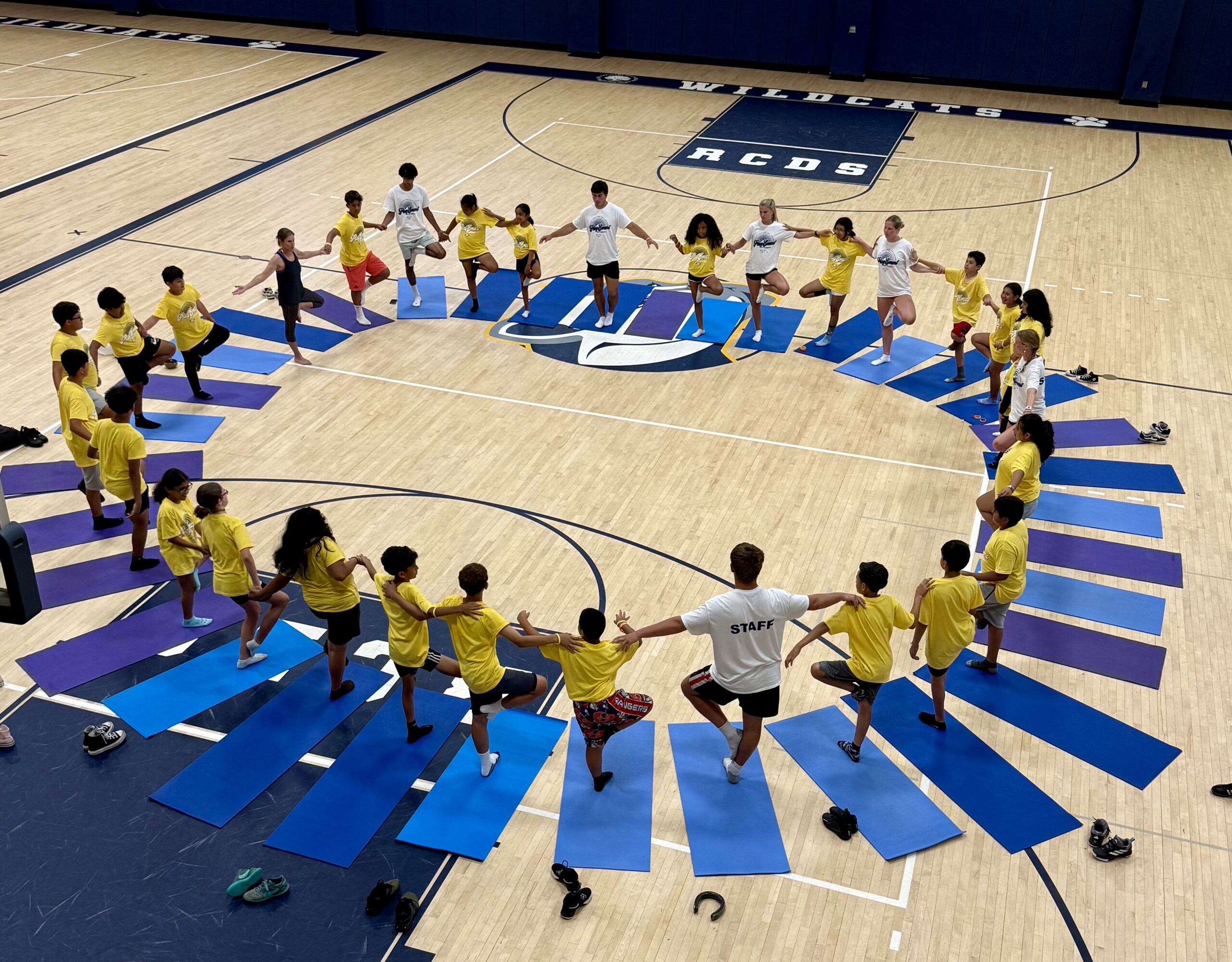 (PHOTO: PlaySmart yoga session at Rye Country Day School. Contributed.)