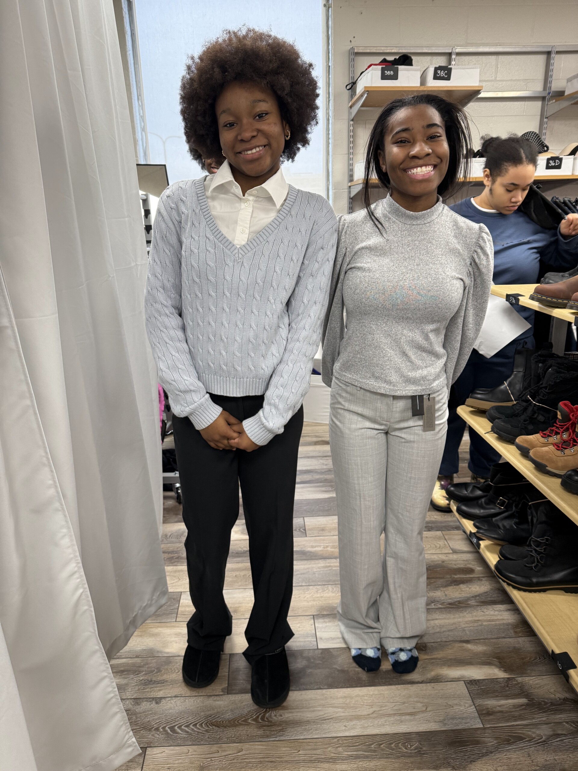 (PHOTO: Mount Vernon Youth Bureau teens shopping in The Sharing Shelf’s Teen Boutique for career attire. Contributed.)