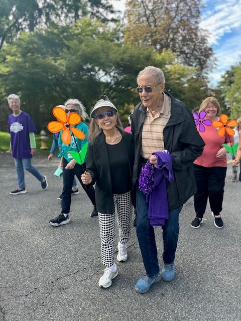 (PHOTO: Mr. and Mrs. Munoz, Osborn Sterling Park residents participate in the Alzheimer’s Walk. Contributed.)